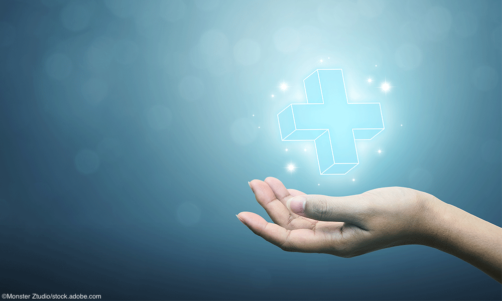 hand holding healthcare icon