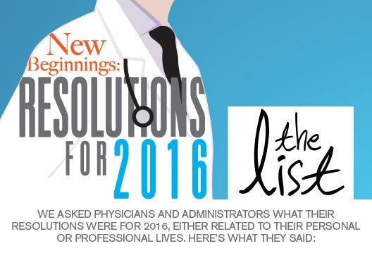Physicians, Administrators Share 2016 Resolutions 