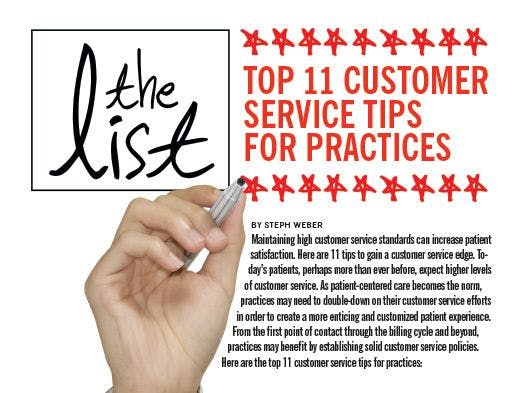 Top 11 Customer Service Tips for Practices 