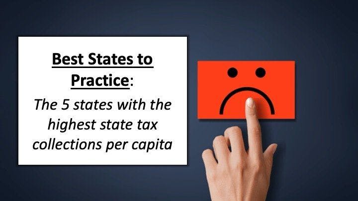 The best states for physicians in 2020: 5 states with the highest state tax collections per capita
