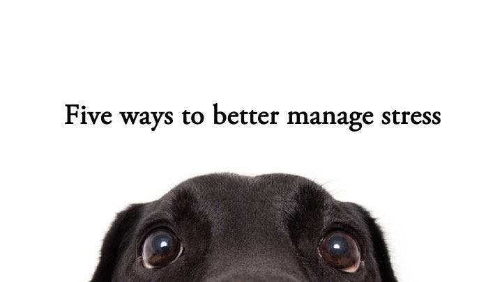 Five ways to better manage stress