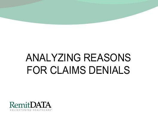 Analyzing Reasons for Medical Claims Denials
