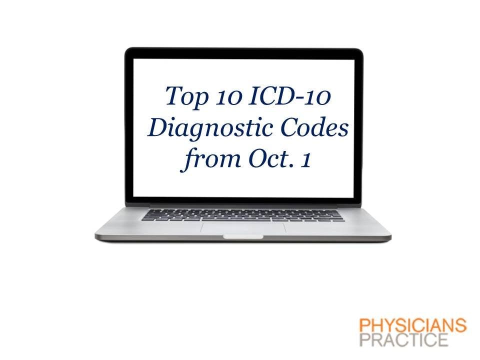 Top 10 ICD-10 Diagnostic Codes from Oct. 1