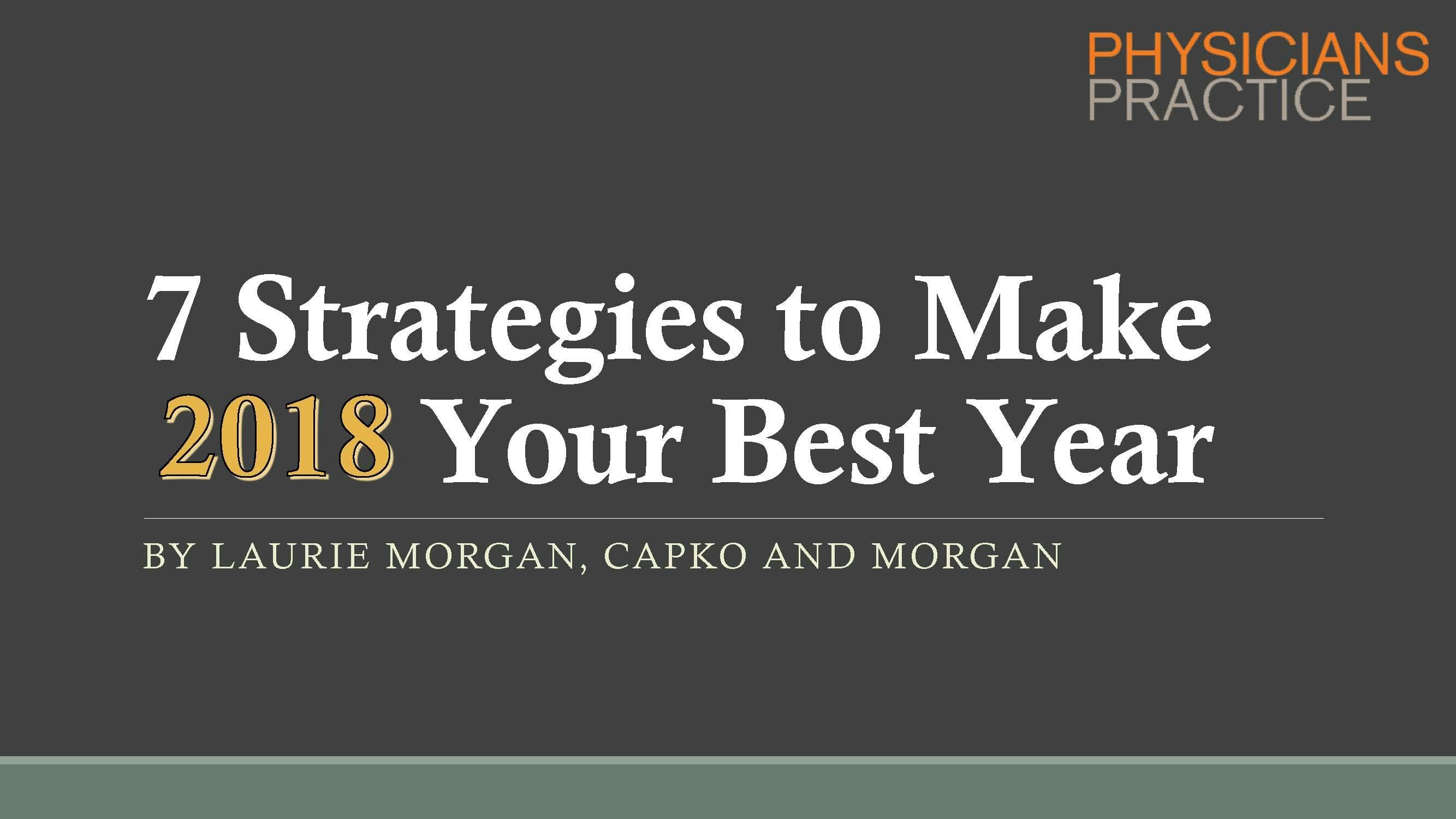 7 Strategies to Make 2018 Your Best Year  