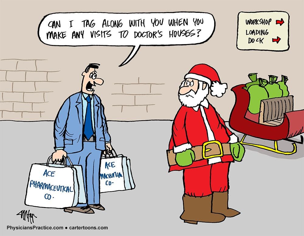 Which Healthcare Professional Asks Santa for Some Help?