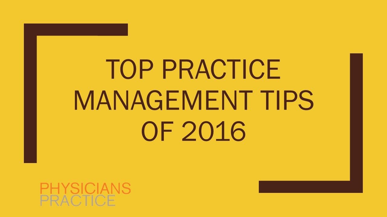 Top Practice Management Tips of 2016