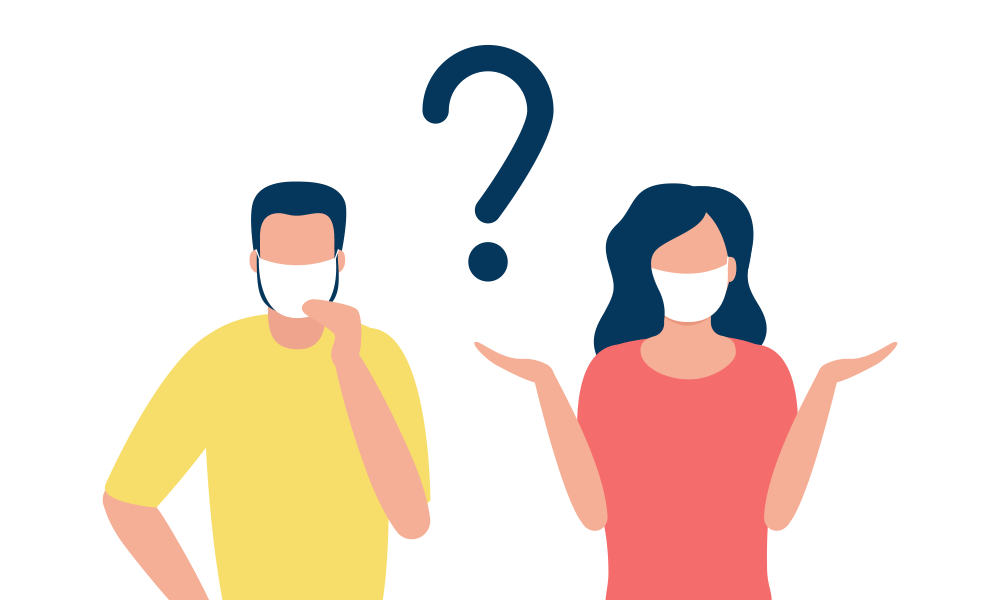 patients wearing masks question mark